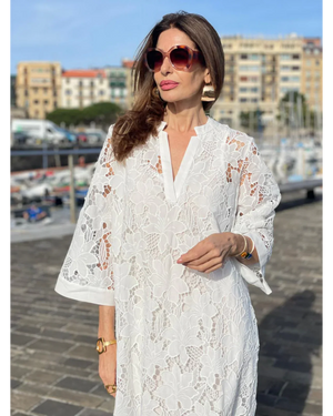 Elvira | Vestido largo de encaje lujoso