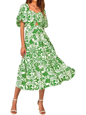 Vestido largo bohemio con estampado floral