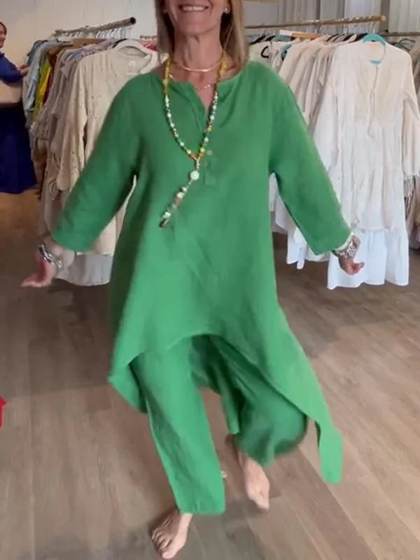 Traje casual de lino