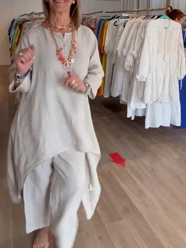 Traje casual de lino