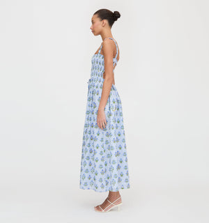 Vestido Anita Nap - Estampado de bloques azules