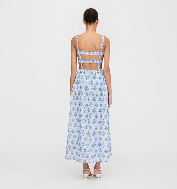 Vestido Anita Nap - Estampado de bloques azules