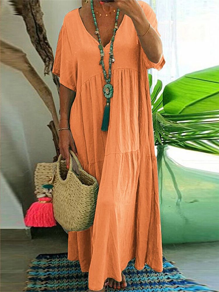 Vestido Boho Suelto De Verano