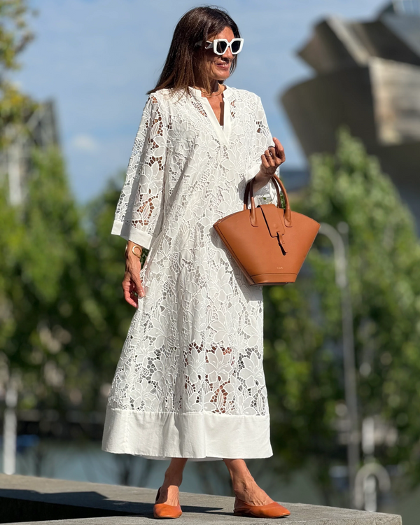 Elvira | Vestido largo de encaje lujoso