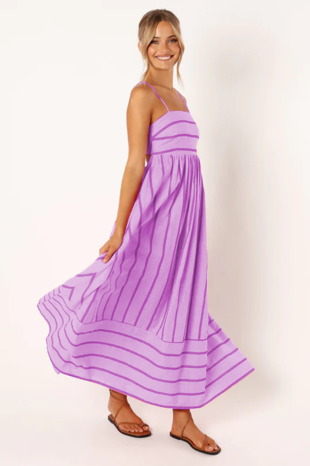 Vestido largo de rayas Elina