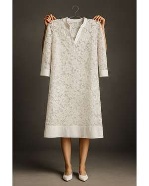 Elvira | Vestido largo de encaje lujoso