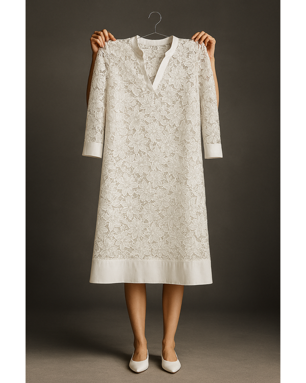 Elvira | Vestido largo de encaje lujoso