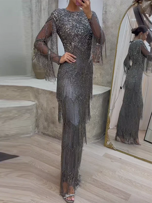 Vestido De Malla Con Lentejuelas