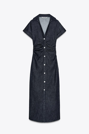 Vestido midi de denim elegante