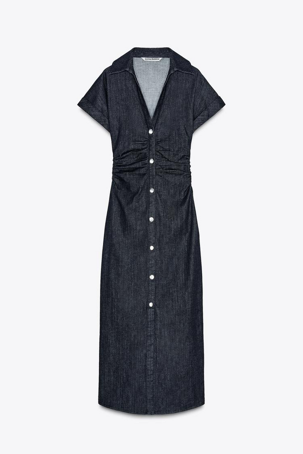 Vestido midi de denim elegante