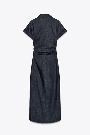 Vestido midi de denim elegante