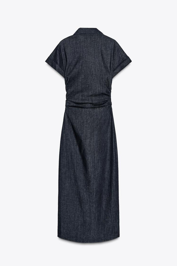 Vestido midi de denim elegante