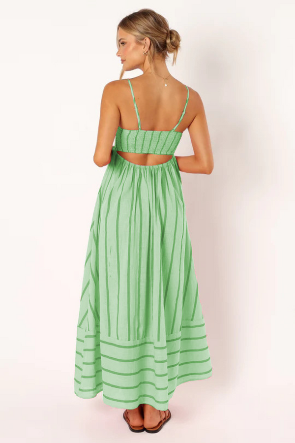 Vestido largo de rayas Elina