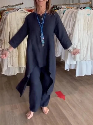 Traje casual de lino