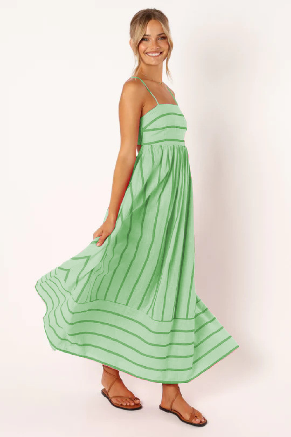 Vestido largo de rayas Elina