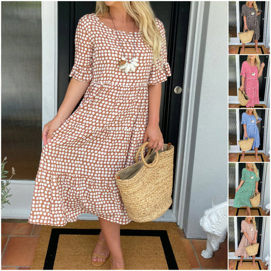 Vestido Midi de Lunares Chic