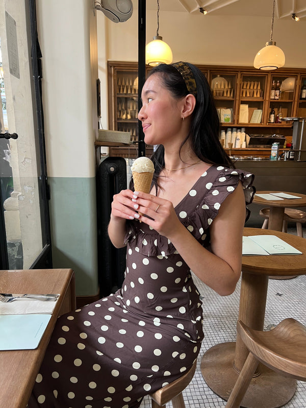 Vestido Luna Con Lunares