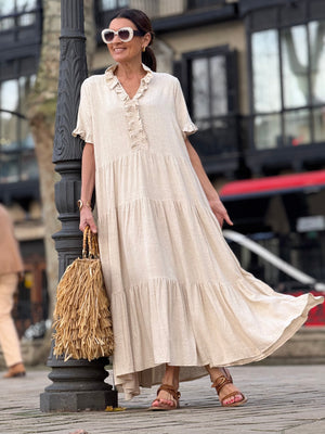 Vestido Igone Lino Beige