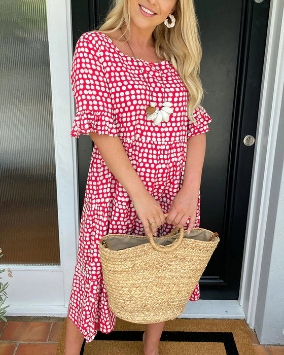 Vestido Midi de Lunares Chic