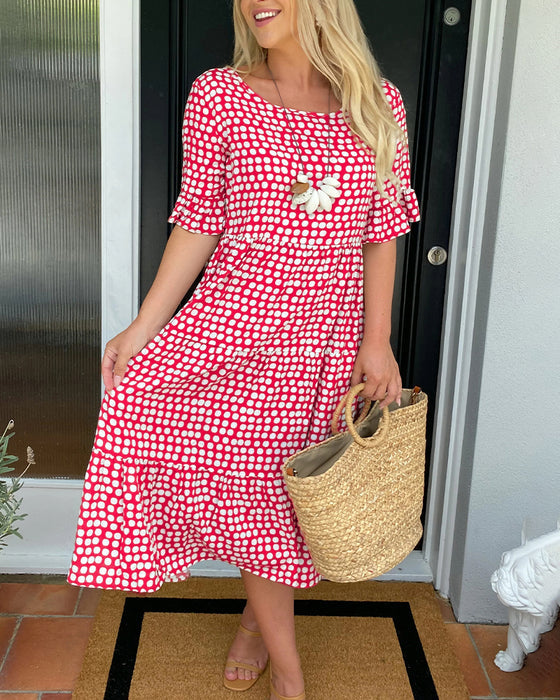 Vestido Midi de Lunares Chic