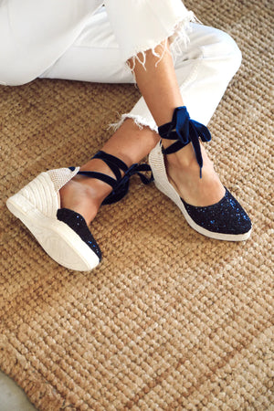 Alpargata Brillo azul marino Olivia