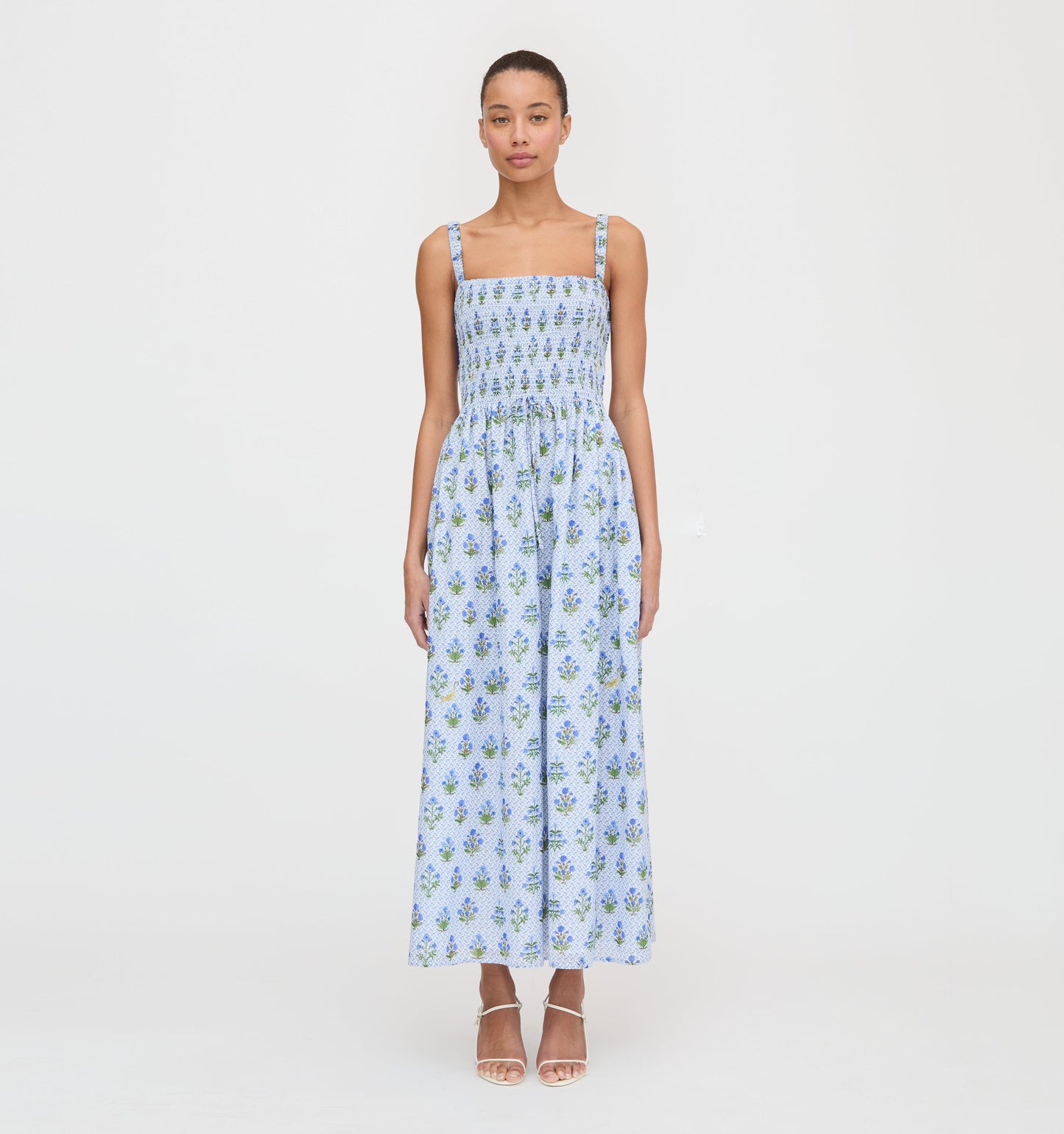 Vestido Anita Nap - Estampado de bloques azules