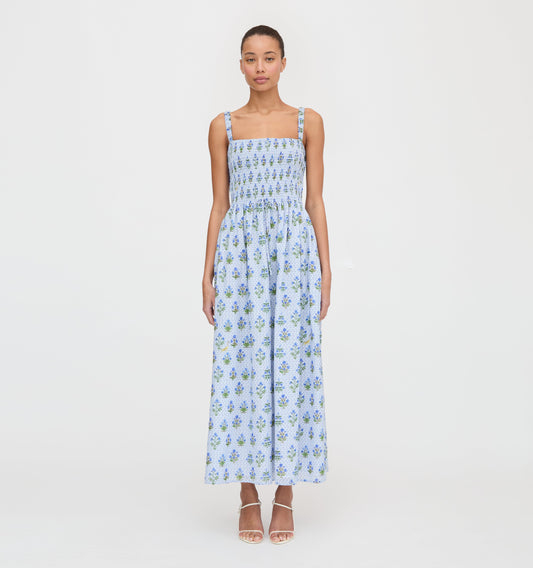 Vestido Anita Nap - Estampado de bloques azules