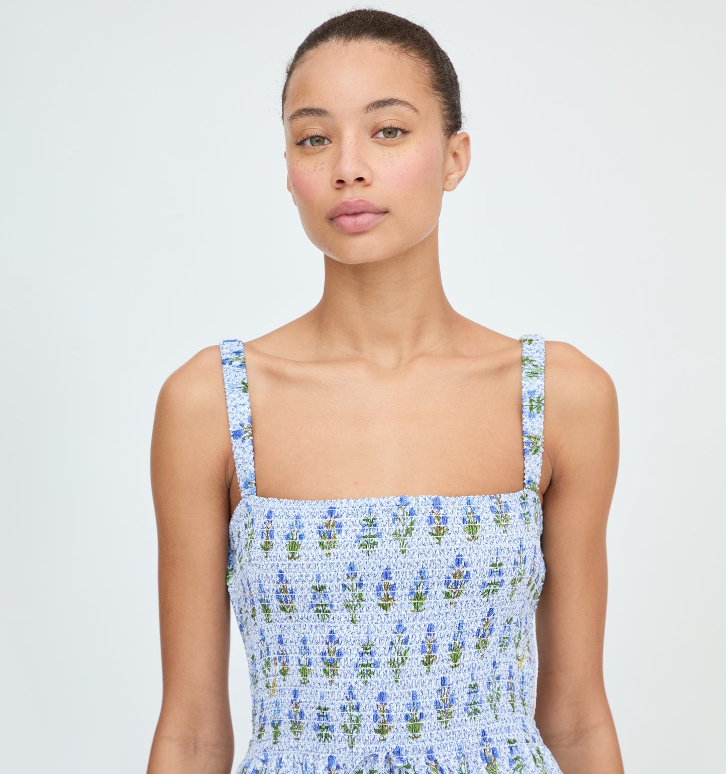 Vestido Anita Nap - Estampado de bloques azules