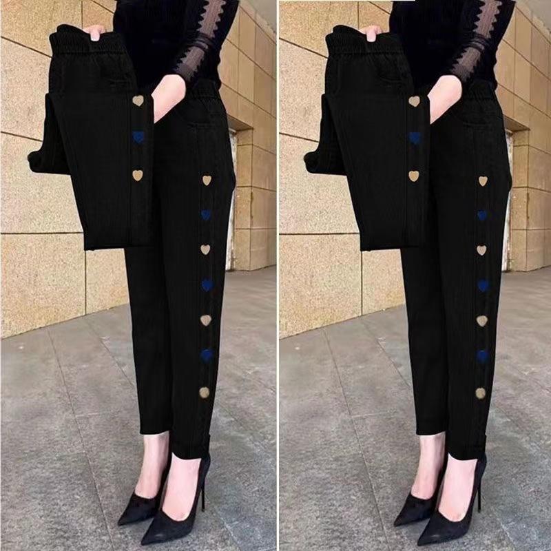 Pantalones Vaqueros con Cintura Alta Estampado