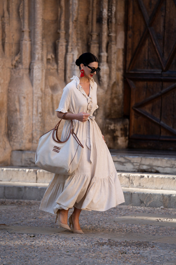 Vestido Igone Lino Beige